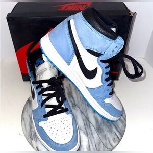 Jordan 1 Retro High OG University Blue style code 555088-134 men's 10